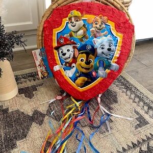 New Nickelodean Paw Patrol Pull String Pop Out Piñata Birthday Party Piñata